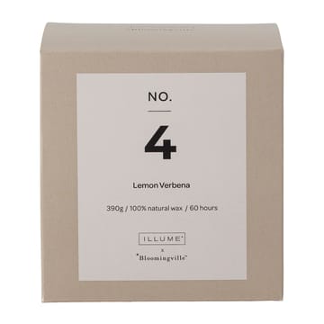 Candela profumata NO. 4 Lemon Verbena - 390 g + Giftbox - Illume x Bloomingville