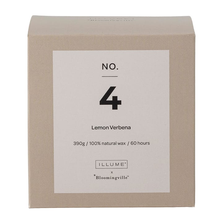 Candela profumata NO. 4 Lemon Verbena - 390 g + Giftbox - Illume x Bloomingville