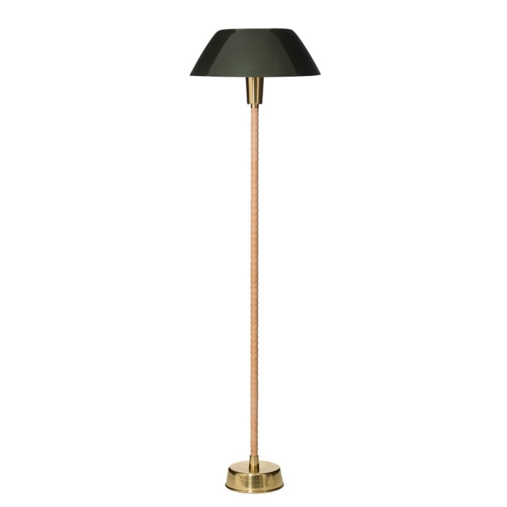 Lampada da pavimento Senator - verde, struttura in pelle e ottone - Innolux