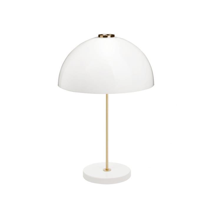 Lampada da tavolo Kupoli - bianco, dettagli in ottone - Innolux