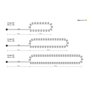 Filo di luci Irislights New Day - 35 sfere - Irislights
