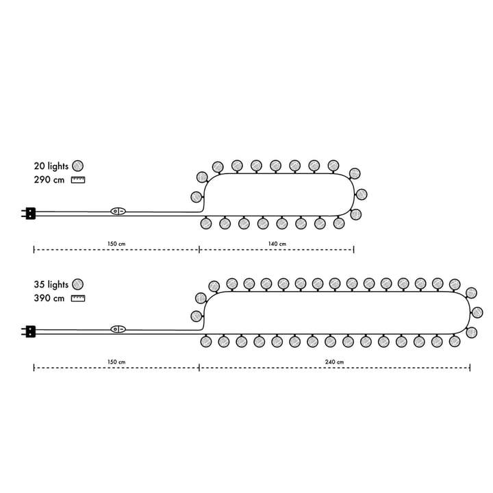 Filo di luci Irislights Noelle - 20 sfere - Irislights