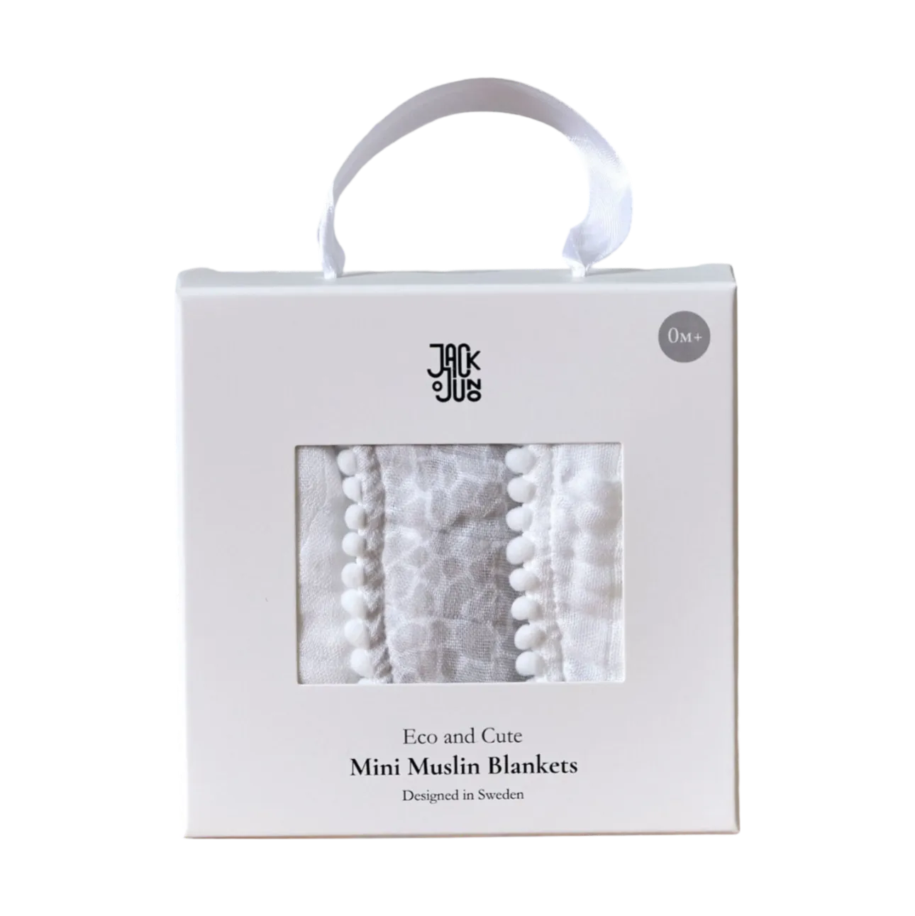 Copertina Pom Pom 40x40 cm confezione da 3, Pearl & Giraffe grigio Jack o Juno