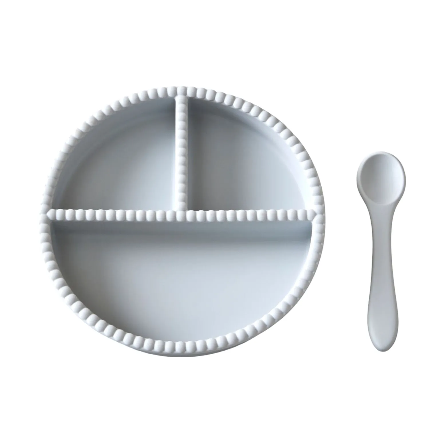 Set da tavola per bambini Little Bubble 2 pezzi, Grigio ghiacciaio Jack o Juno