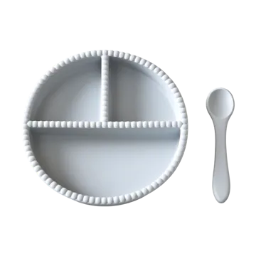 Set da tavola per bambini Little Bubble 2 pezzi - Grigio ghiacciaio - Jack o Juno