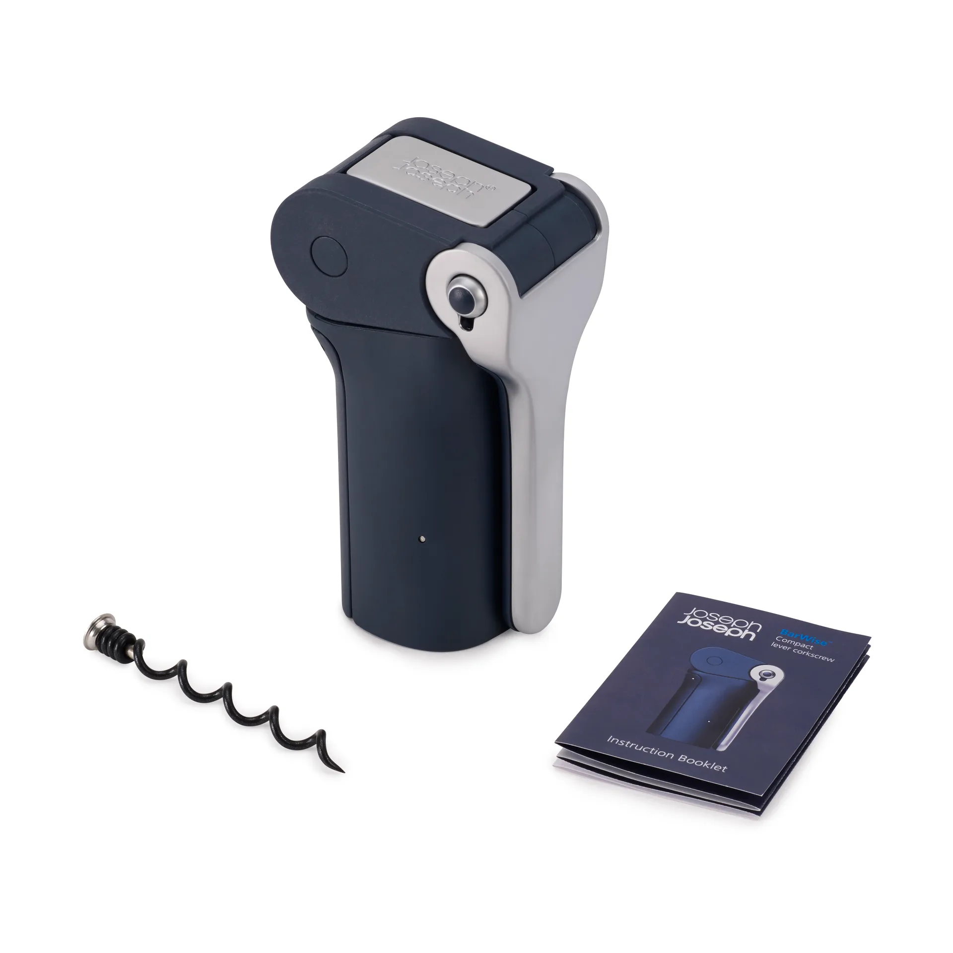 Cavatappi con leva compatta Barwise 12,6 cm, Blu Joseph Joseph