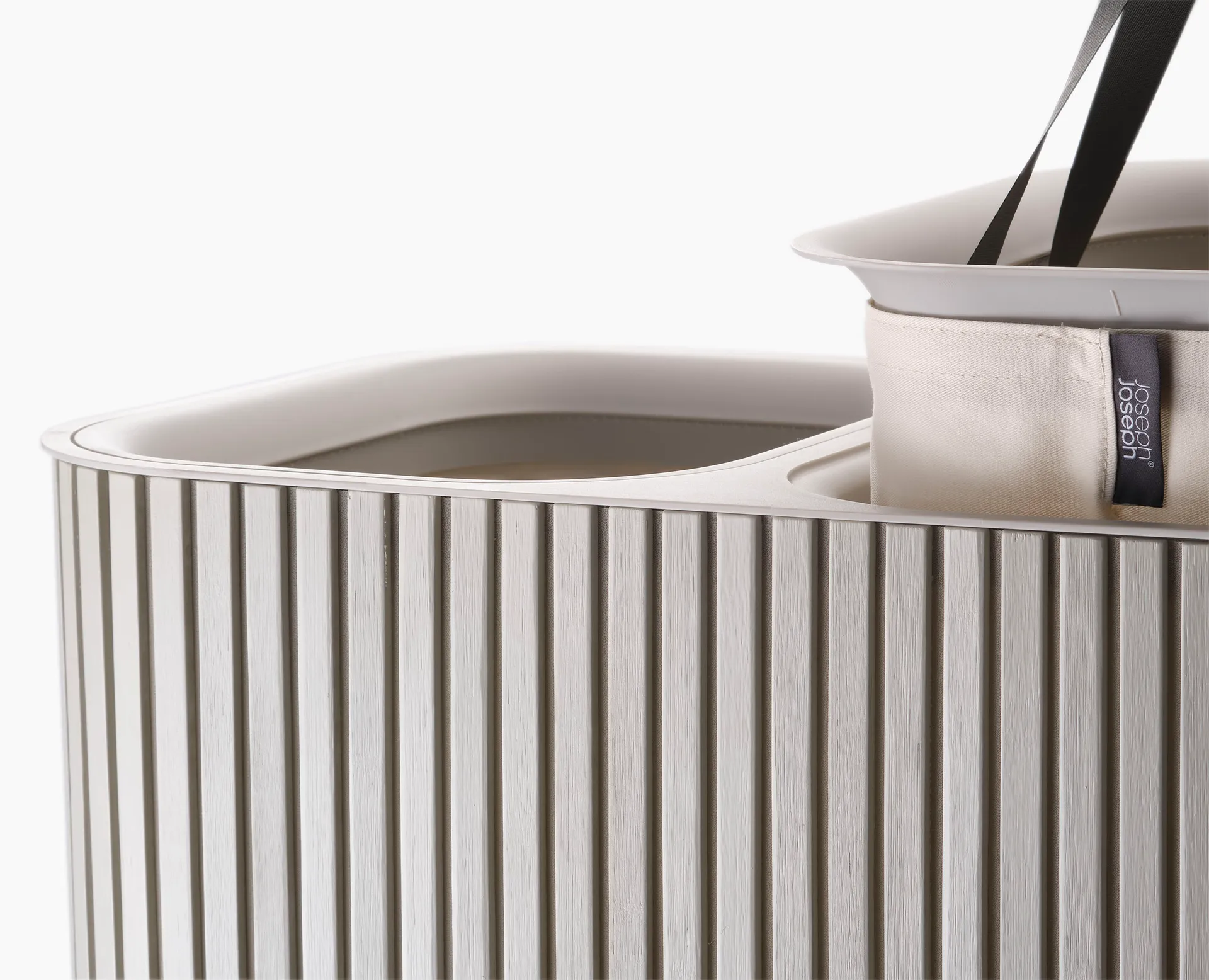 Cesta portabiancheria Tota Luxe 90 L, Ecru Joseph Joseph