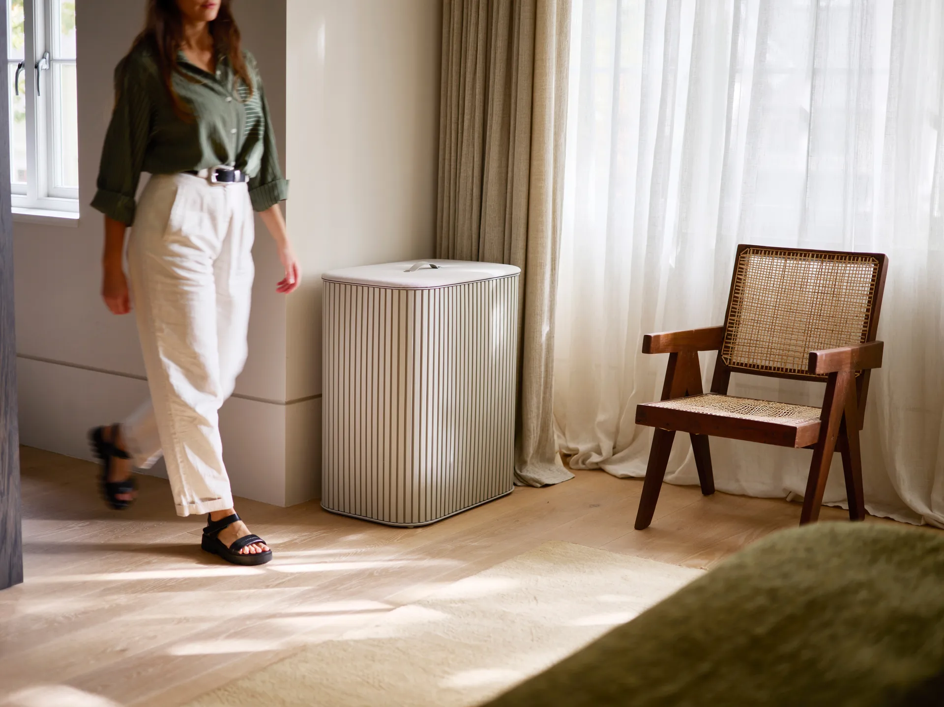 Cesta portabiancheria Tota Trio Luxe 90 L, Ecru Joseph Joseph