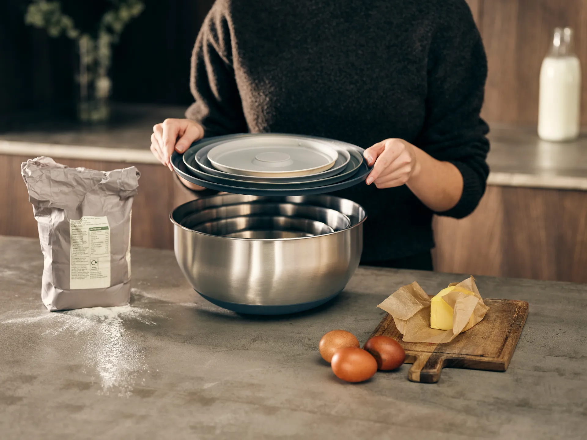 Ciotole Nest prep & store 8 pezzi, Acciaio Joseph Joseph