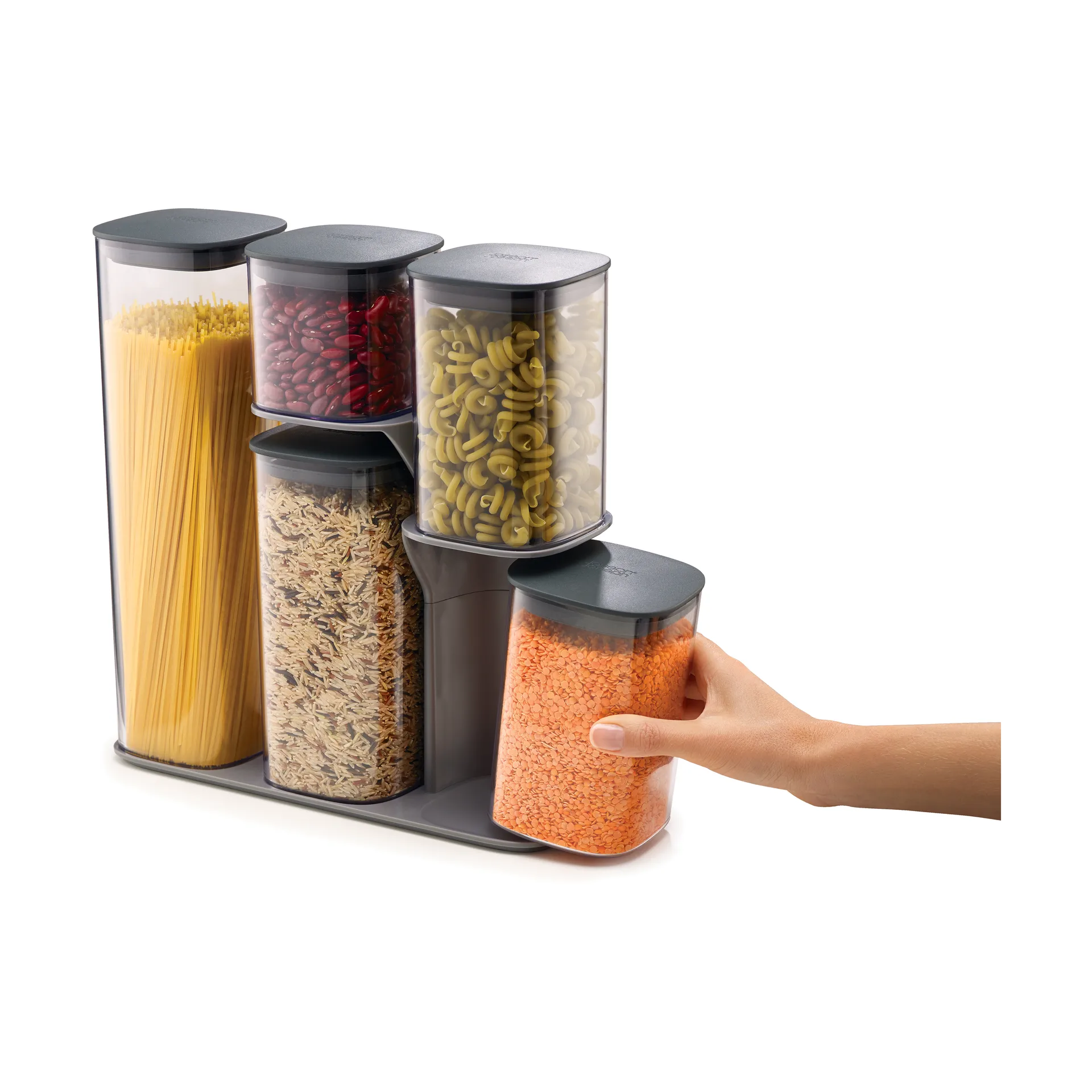 Contenitore Podium 5 pezzi, Grigio Joseph Joseph