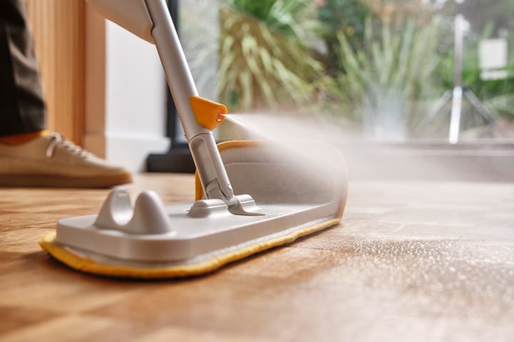 Mocio pavimento 2-in-1 Cleantech con scrubber, Pietra chiara Joseph Joseph