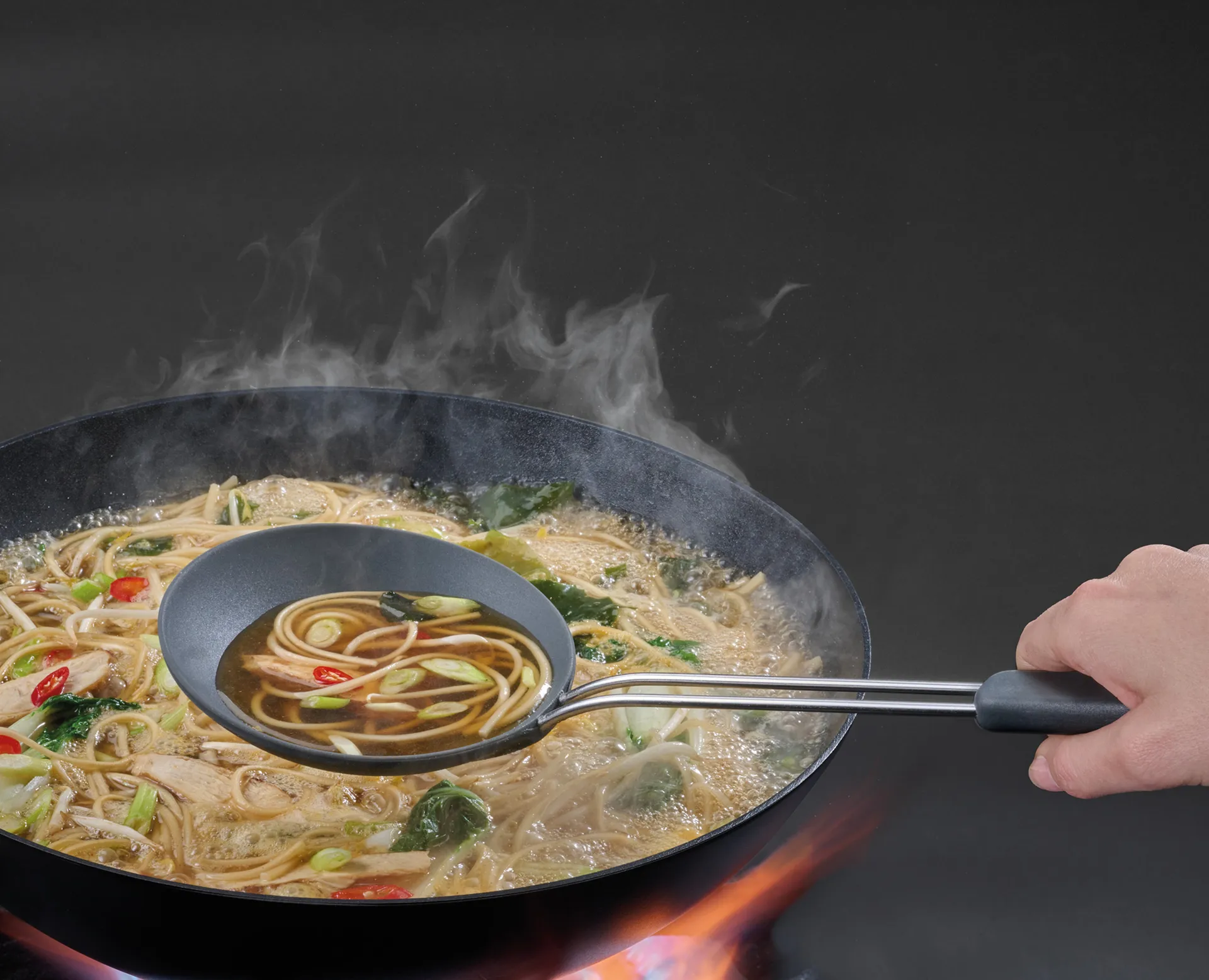 Nest fusion wok set 3 pezzi, Nero Joseph Joseph
