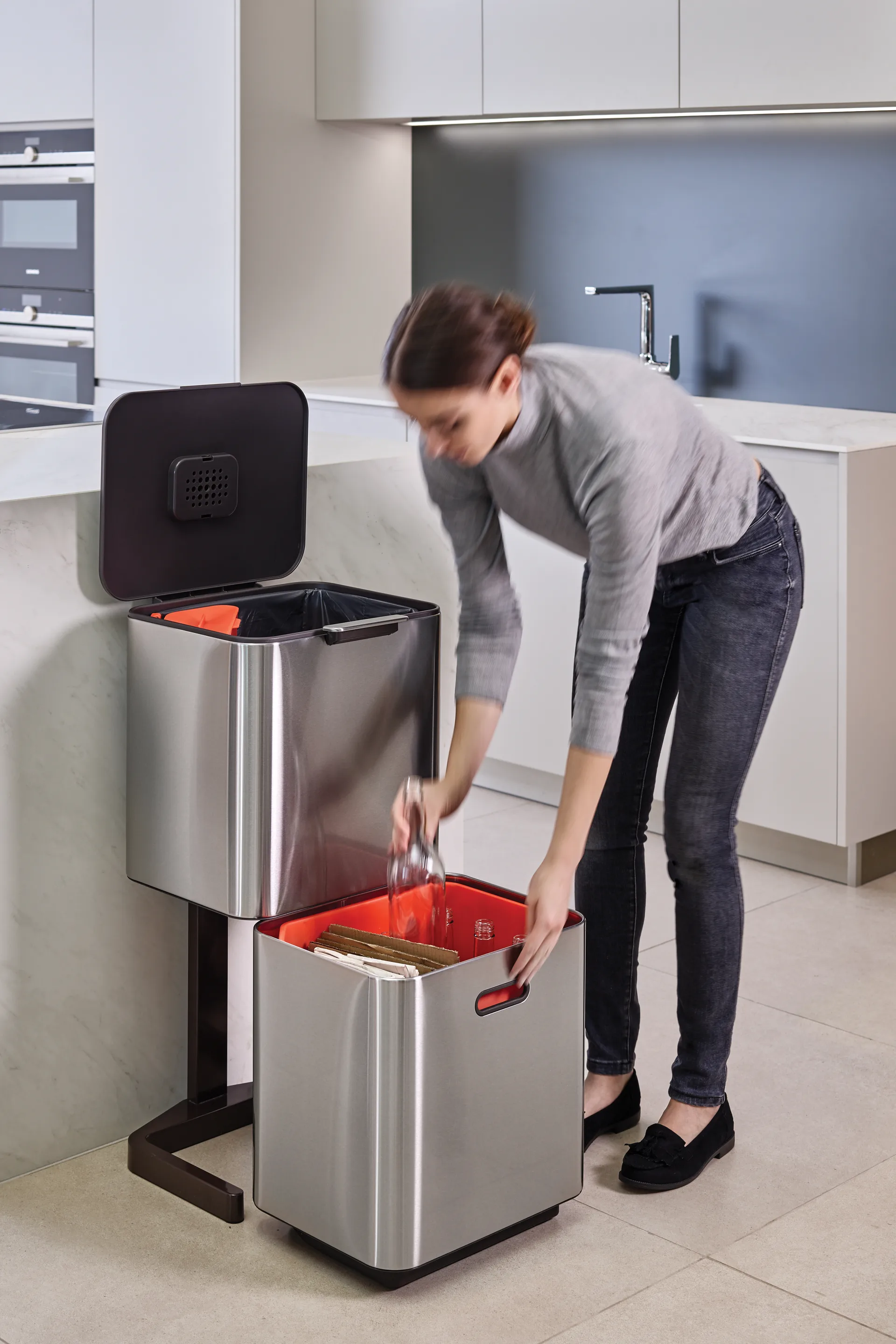 Pattumiera Joseph Joseph Totem Max 60 L, Acciaio inossidabile Joseph Joseph