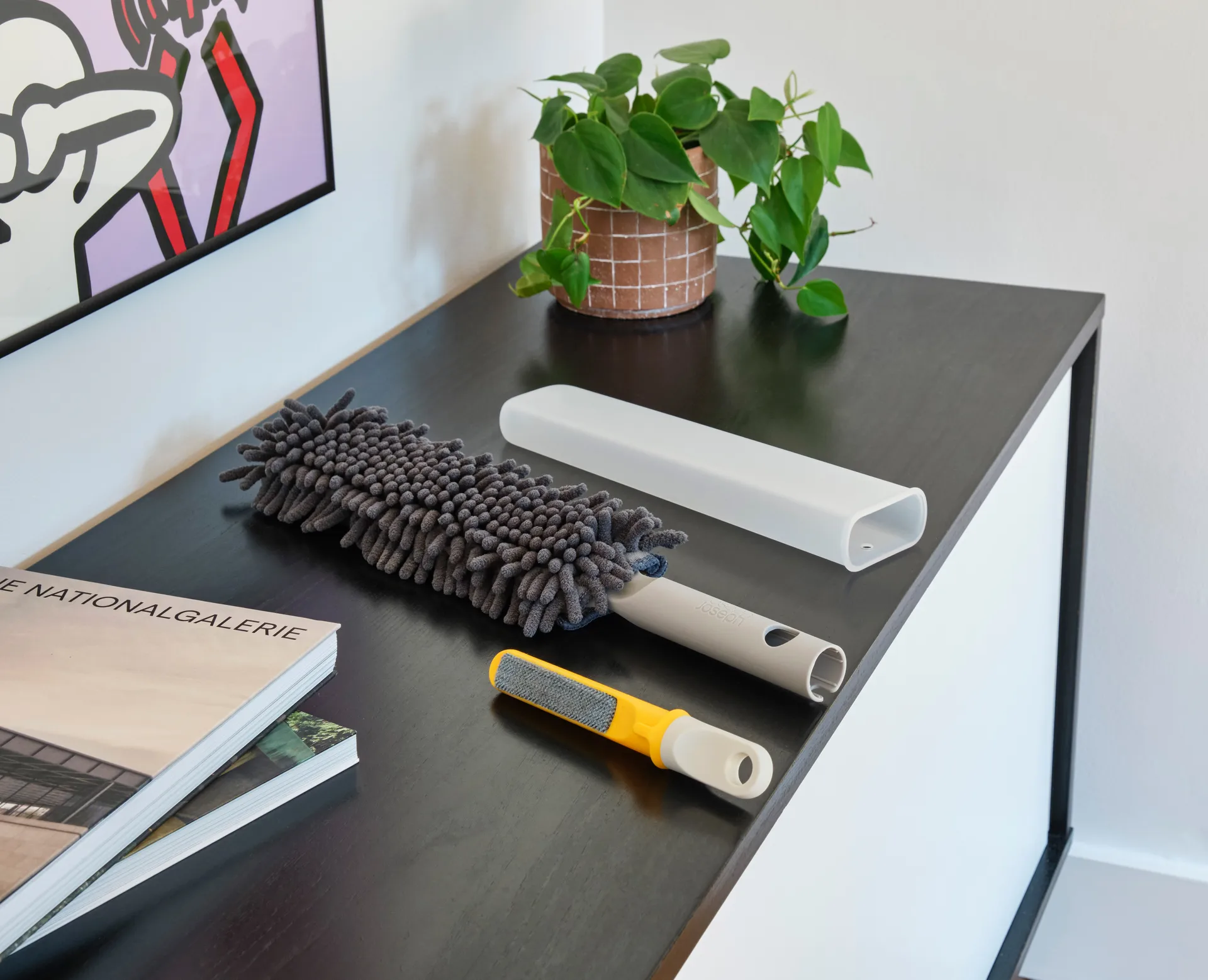 Piumino 3-in-1 con guida in plastica Cleantech, Pietra chiara Joseph Joseph