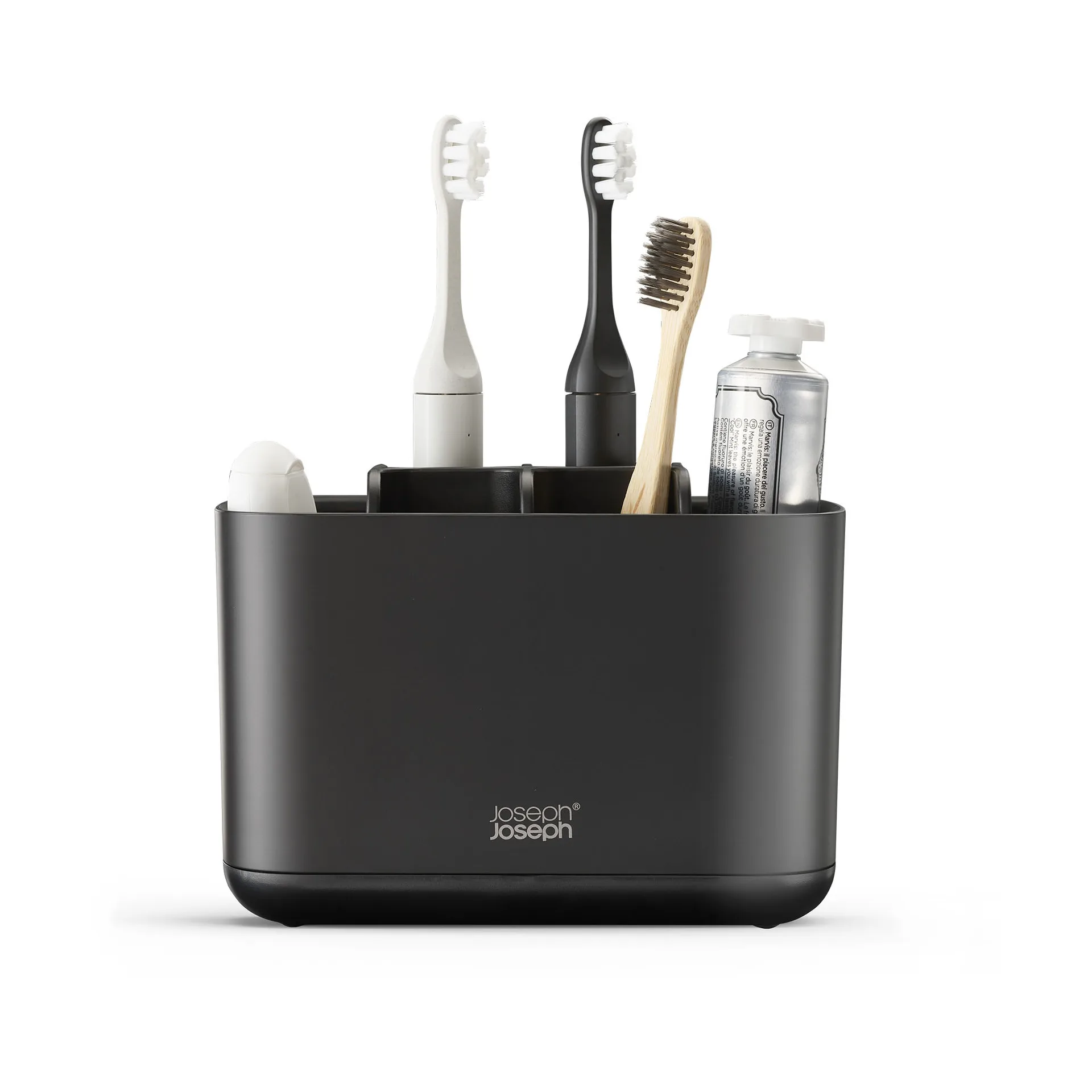 Portaspazzolino Easystore large 17,6 cm, Nero Joseph Joseph