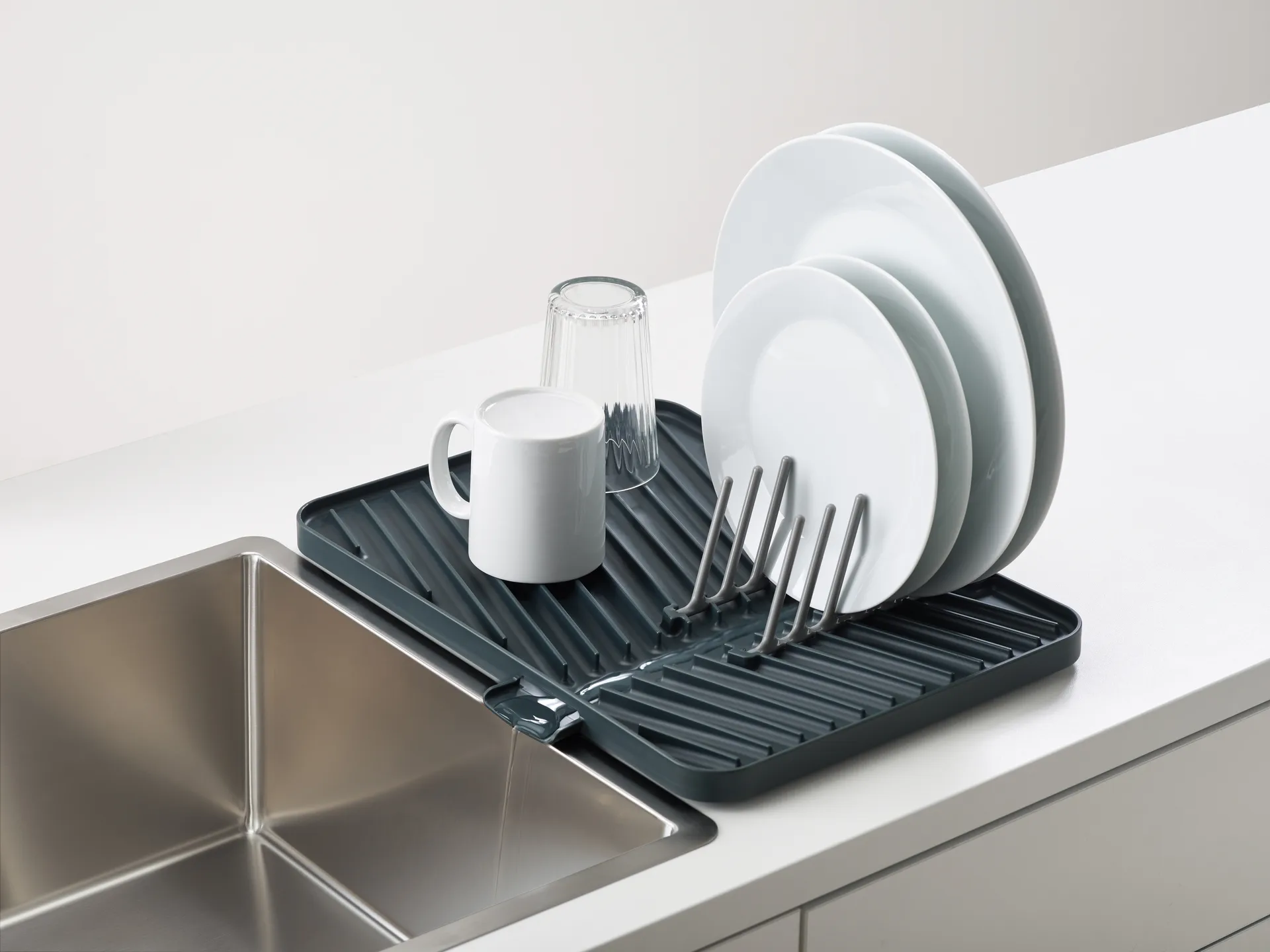 Scolapiatti Flip-up 40 cm, Grigio Joseph Joseph