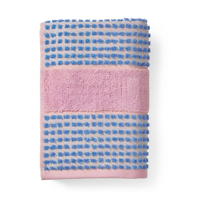 Check asciugamano 50x100 cm - Rosa chiaro-blu - Juna