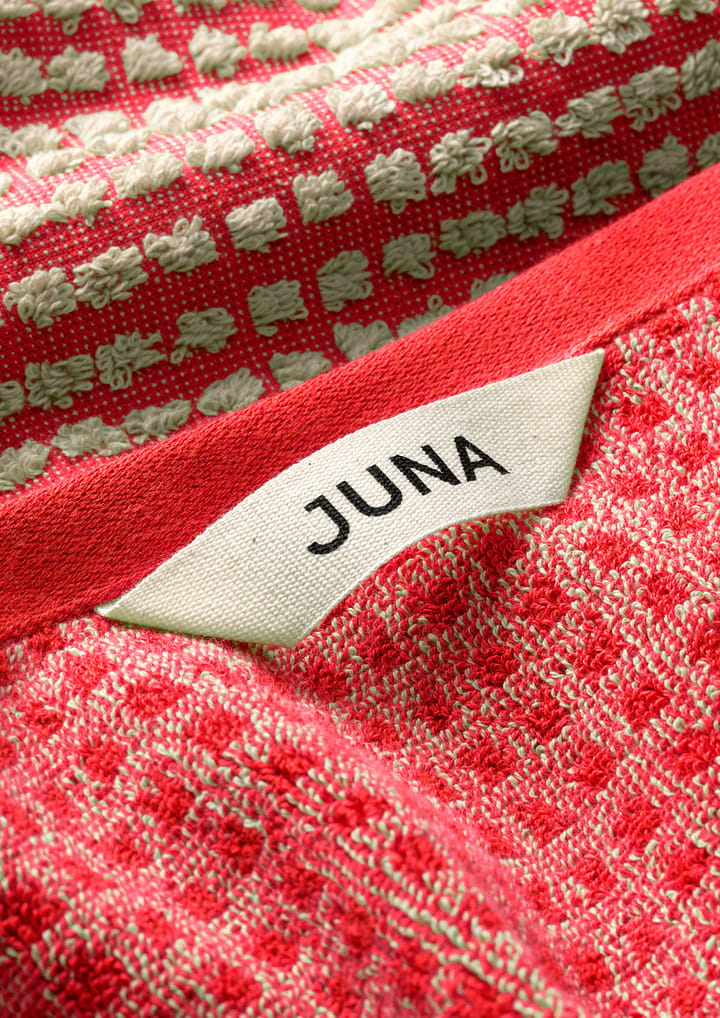 Check asciugamano 50x100 cm - Rosso-sabbia - Juna