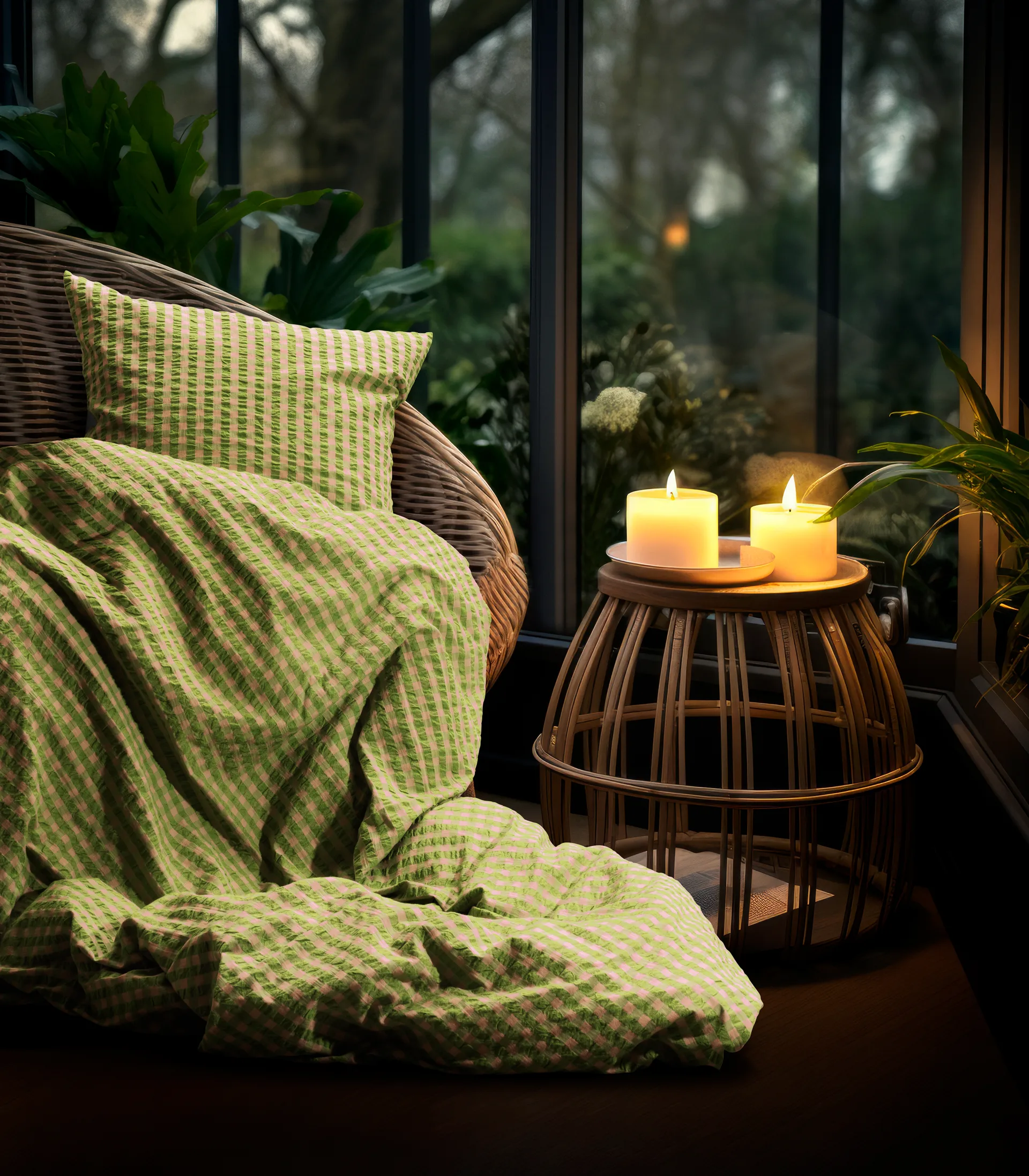 Federa Bæk&Bølge 50x60 cm, Verde-rosa chiaro Juna