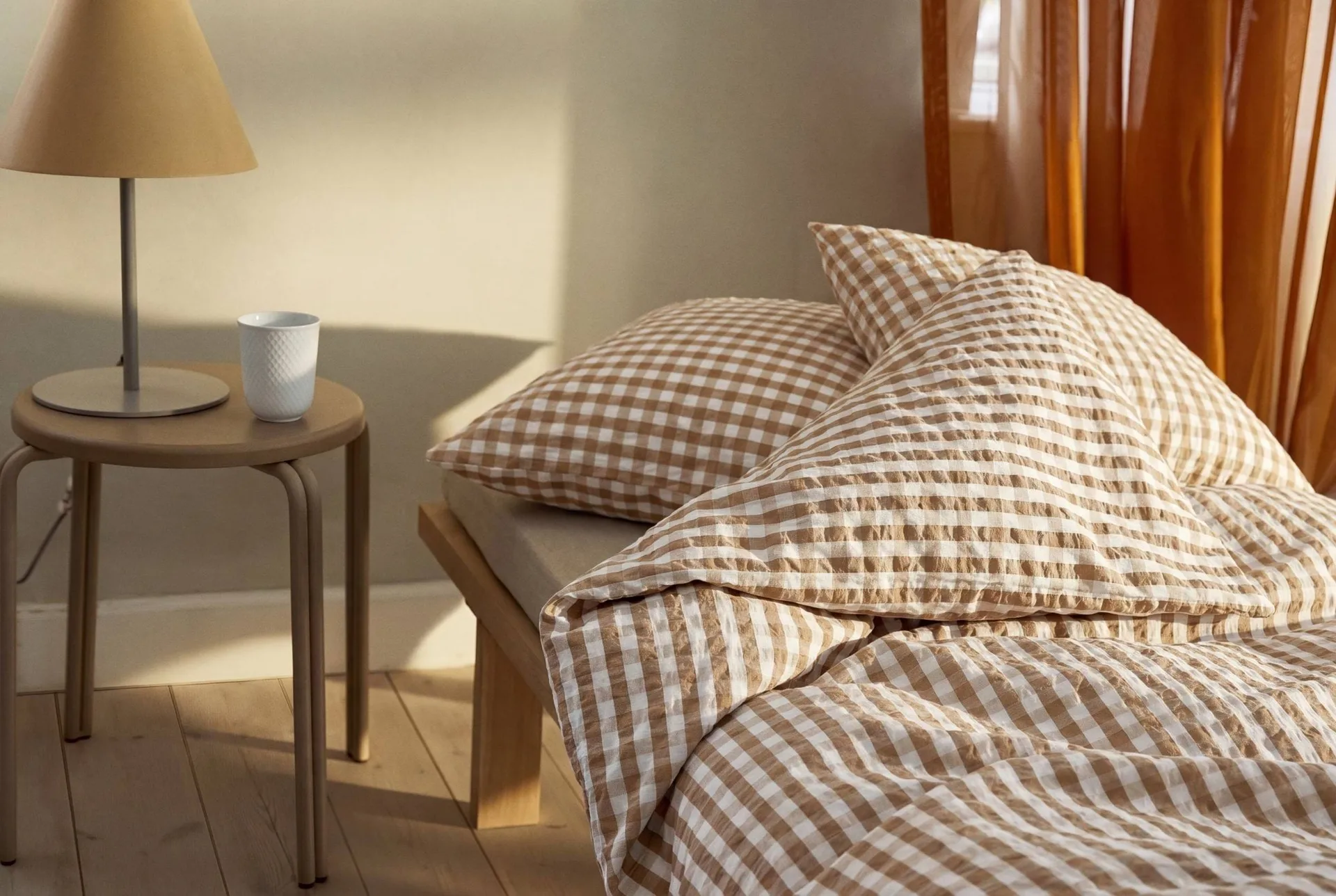 Set da letto Bæk&Bølge 220x220 cm, Caramello-offwhite Juna