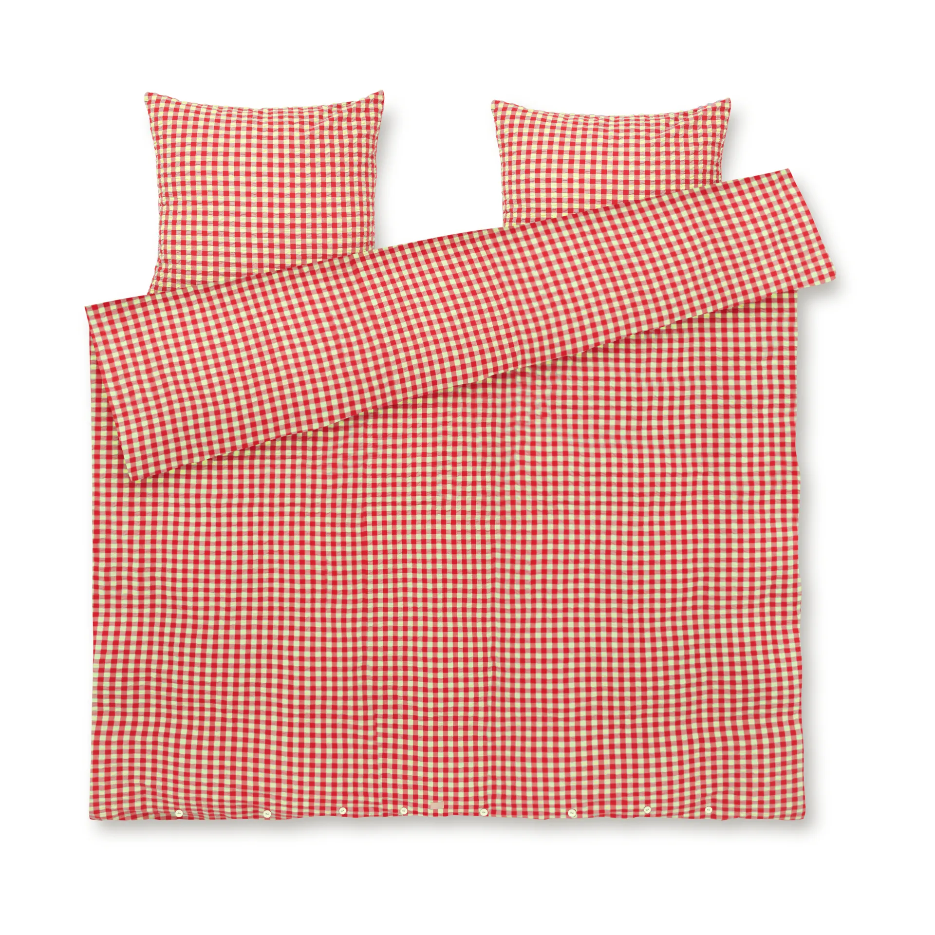 Set da letto Bæk&Bølge 220x220 cm, Rosso-giallo Juna