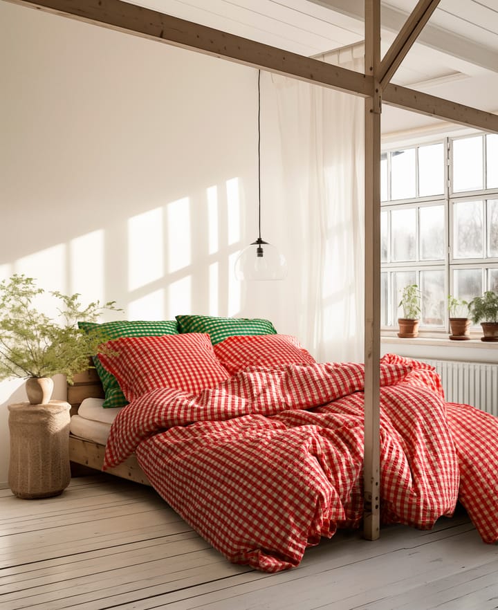 Set da letto Bæk&Bølge 220x220 cm, Rosso-giallo Juna