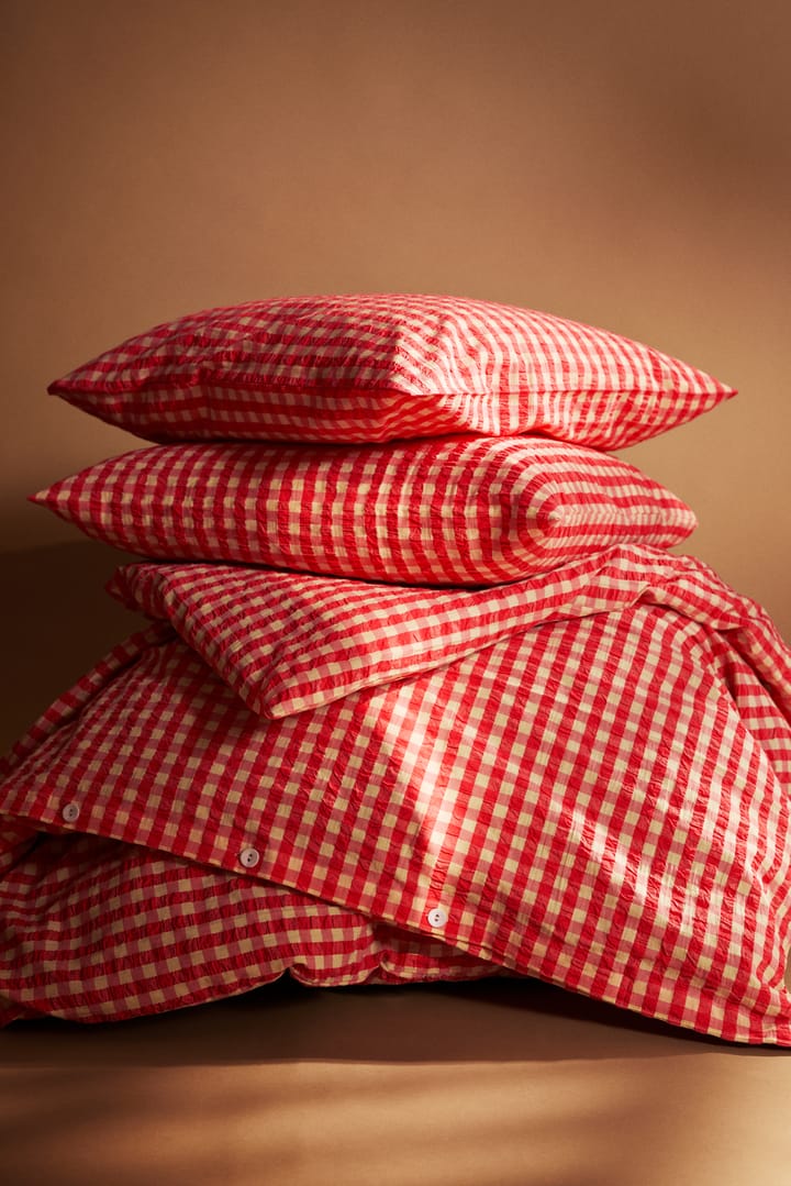Set da letto Bæk&Bølge 220x220 cm, Rosso-giallo Juna