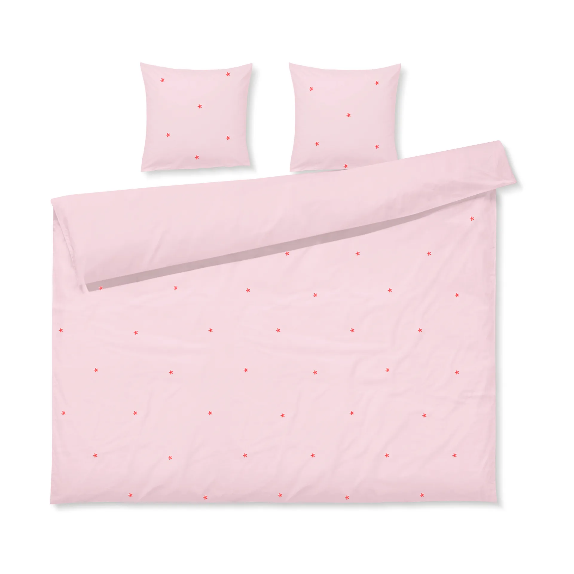 Set da letto Daisy 220x220 cm, Rosa-rosso Juna