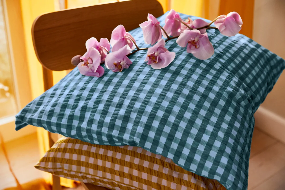 Set lenzuola Bæk&Bølge 140x200 cm, Verde-azzurro Juna