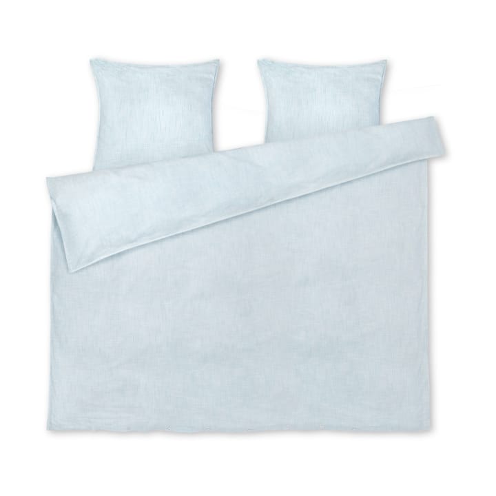 Set letto Monochrome Lines 220x220 cm - Azzurro, bianco - Juna