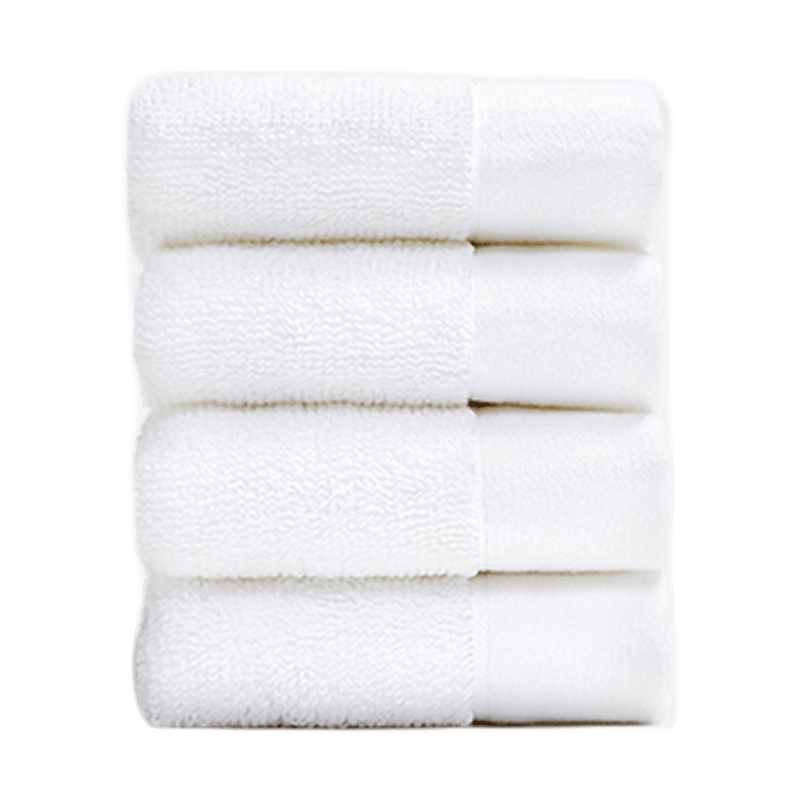 Asciugamano viso Juniper 30x30 cm, confezione da 4 - Bianco neve - Juniper