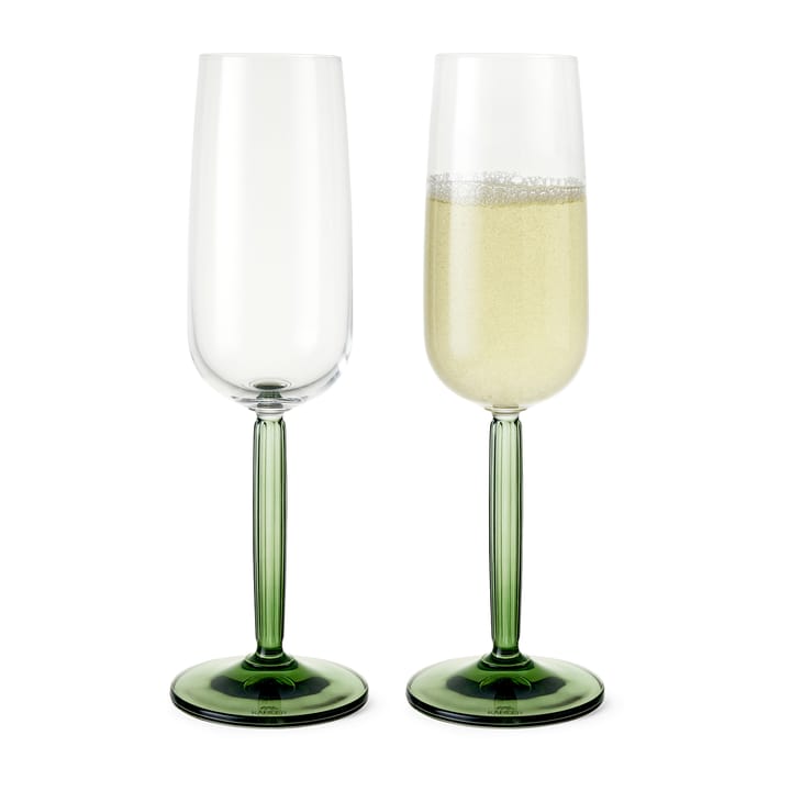 Bicchiere da champagne Hammershøi 24 cl, confezione da 2 - Verde - Kähler