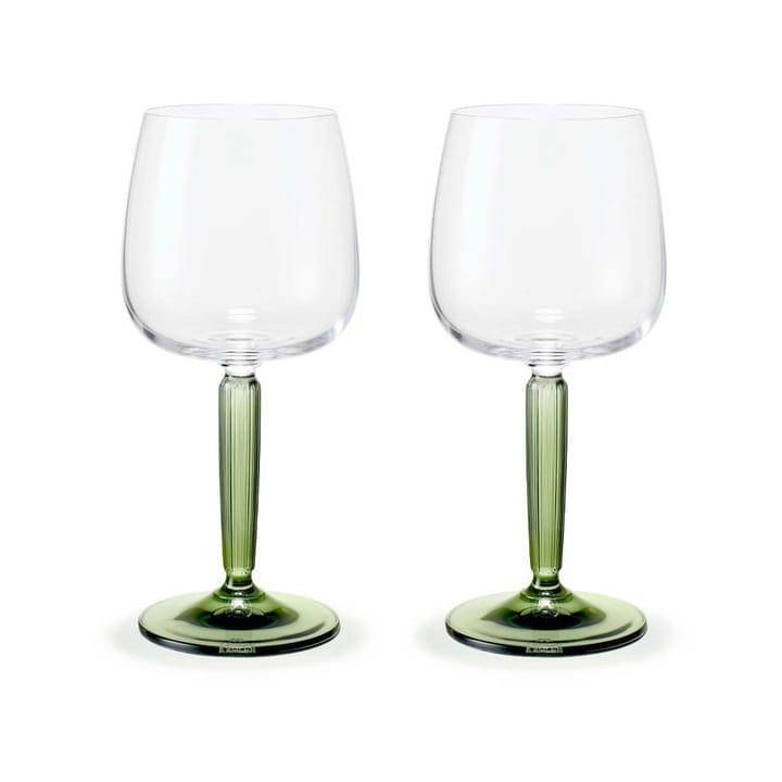 Bicchiere da vino bianco Hammershøi 35 cl, confezione da 2 - Trasparente, verde - Kähler