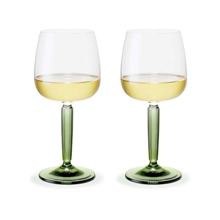 Bicchiere da vino bianco Hammershøi 35 cl, confezione da 2 - Trasparente, verde - Kähler