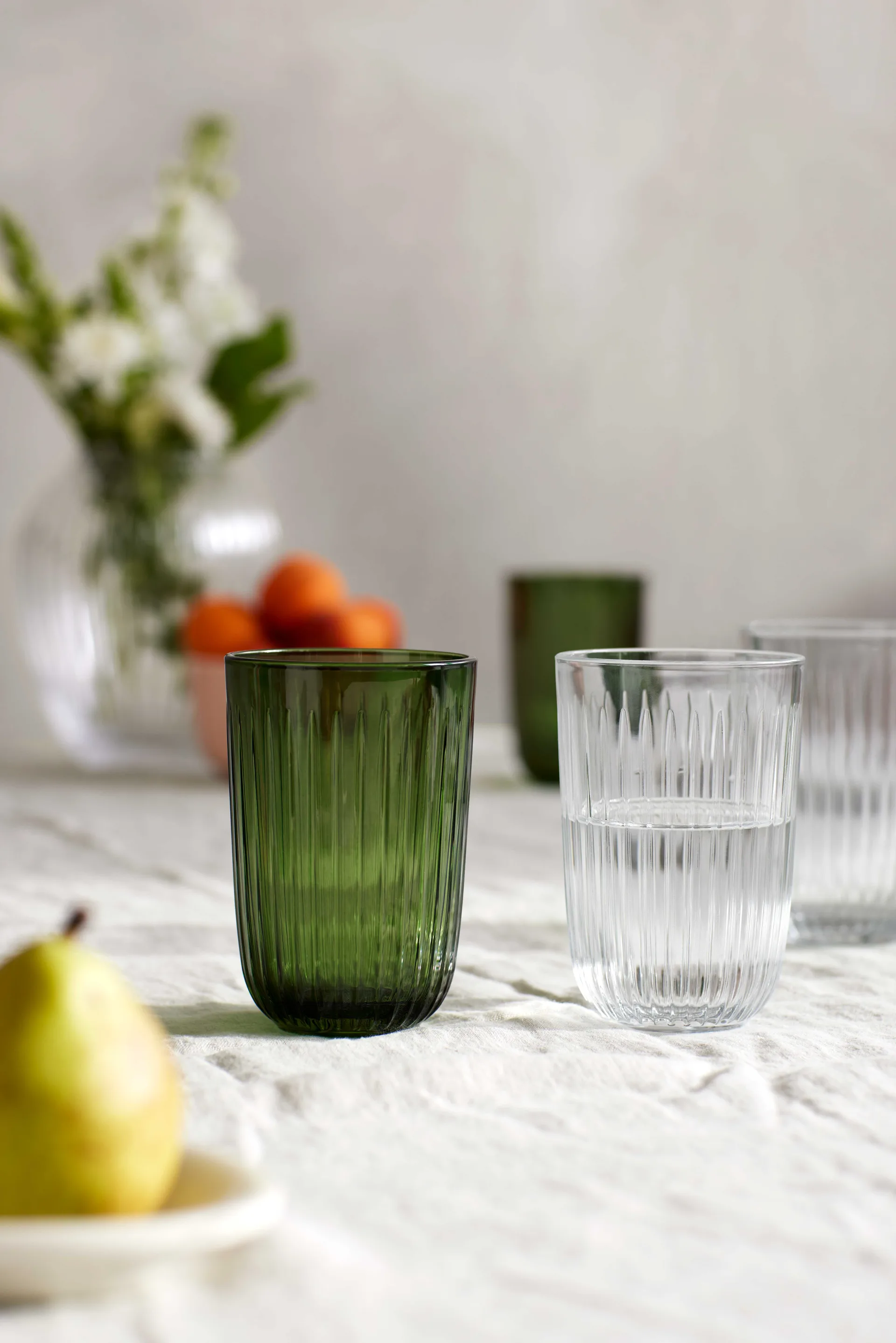 Bicchiere per acqua Hammershøi 37 cl, confezione da 4, Verde Kähler
