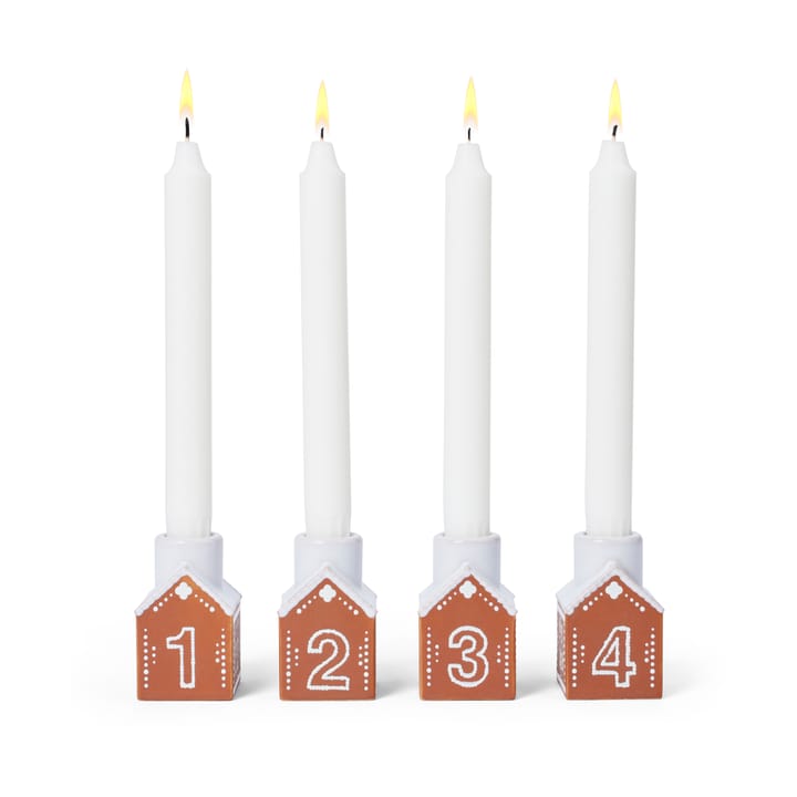 Candelabro dell'Avvento Gingerbread 4 pezzi - Marrone - Kähler