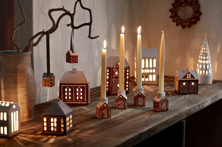 Candelabro dell'Avvento Gingerbread 4 pezzi, Marrone Kähler