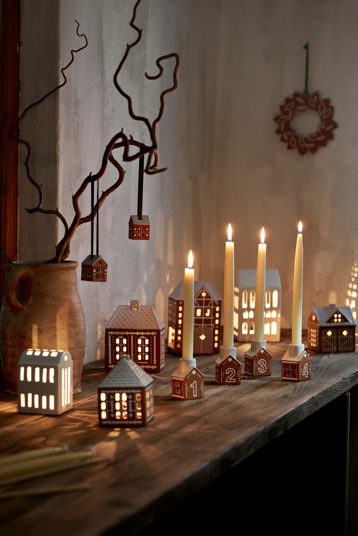 Candelabro dell'Avvento Gingerbread 4 pezzi, Marrone Kähler