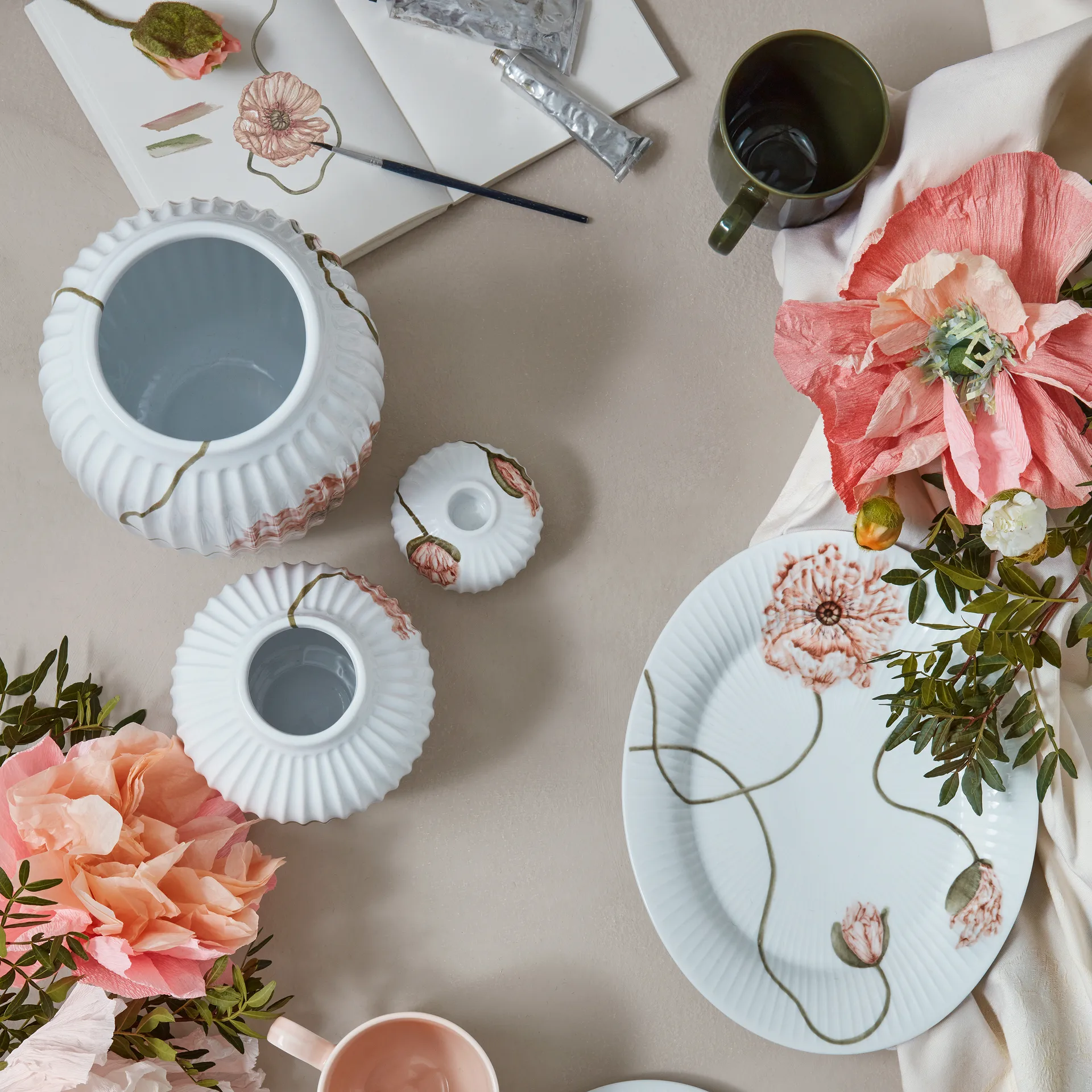 Candeliere Hammershøi Poppy Ø 7,5 cm, bianco Kähler