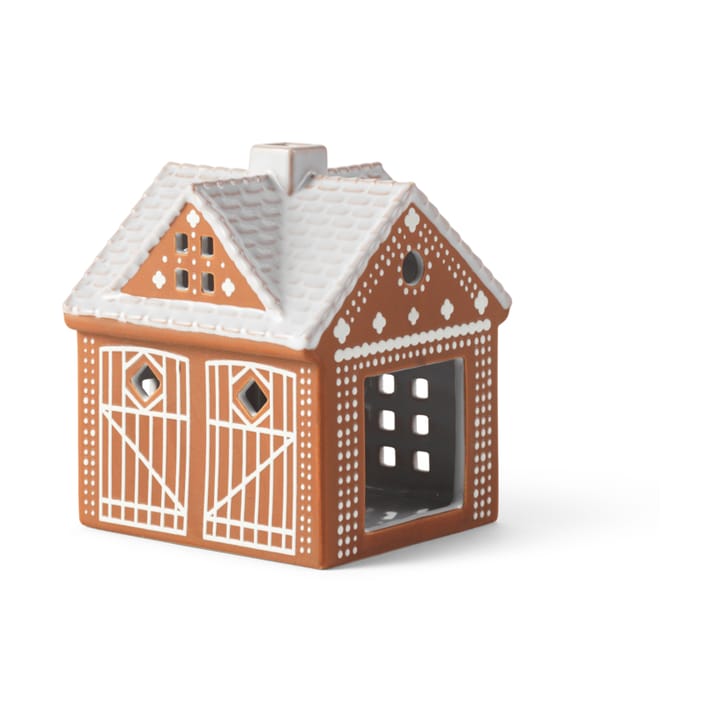 Casetta di pan di zenzero porta candela, Fienile di Natale 11,5 cm Kähler