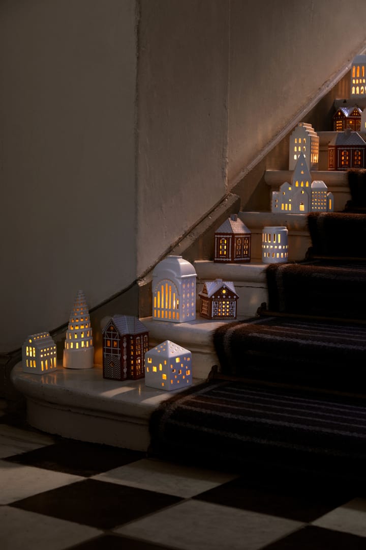 Casetta di pan di zenzero porta candela, Fienile di Natale 11,5 cm Kähler