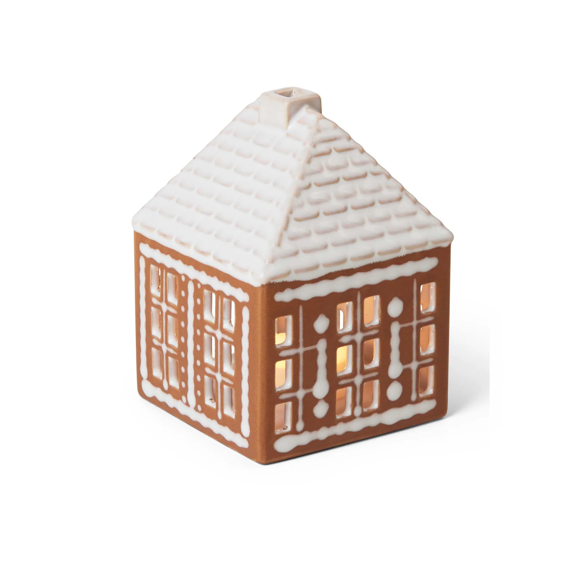 Casetta luminosa Gingerbread small 11 cm, Marrone Kähler
