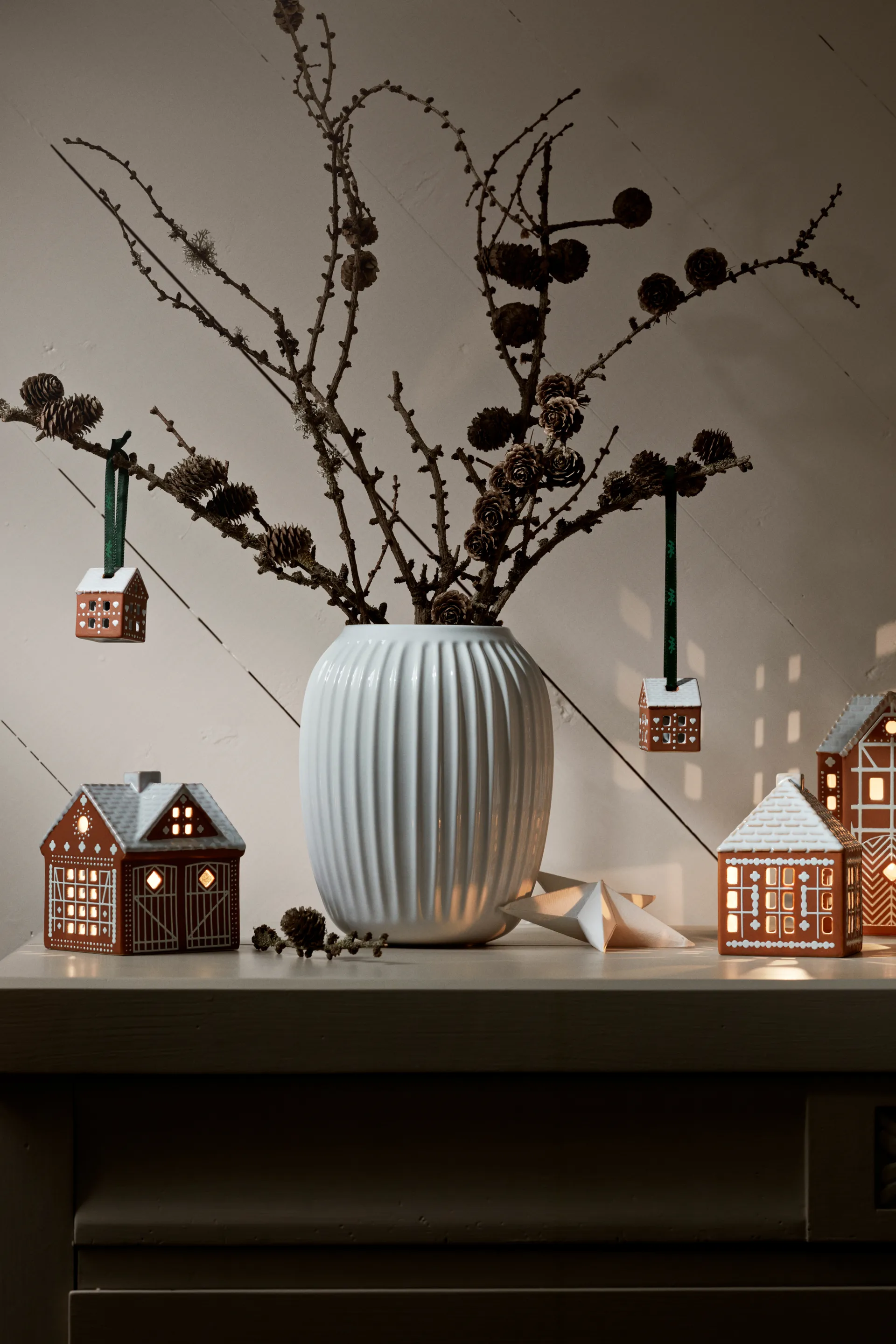 Decorazione natalizia Gingerbread 5 cm confezione da 2, Marrone Kähler