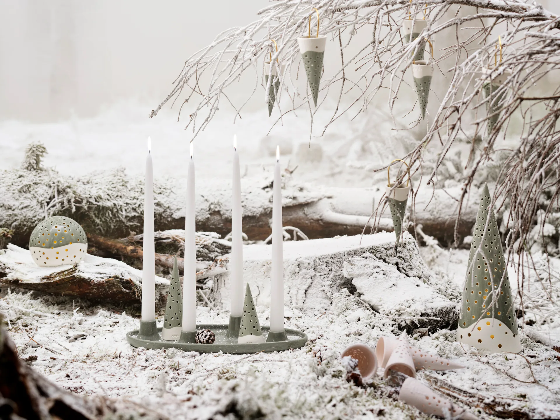 Decorazione natalizia Nobili 18 cm, Verde Kähler