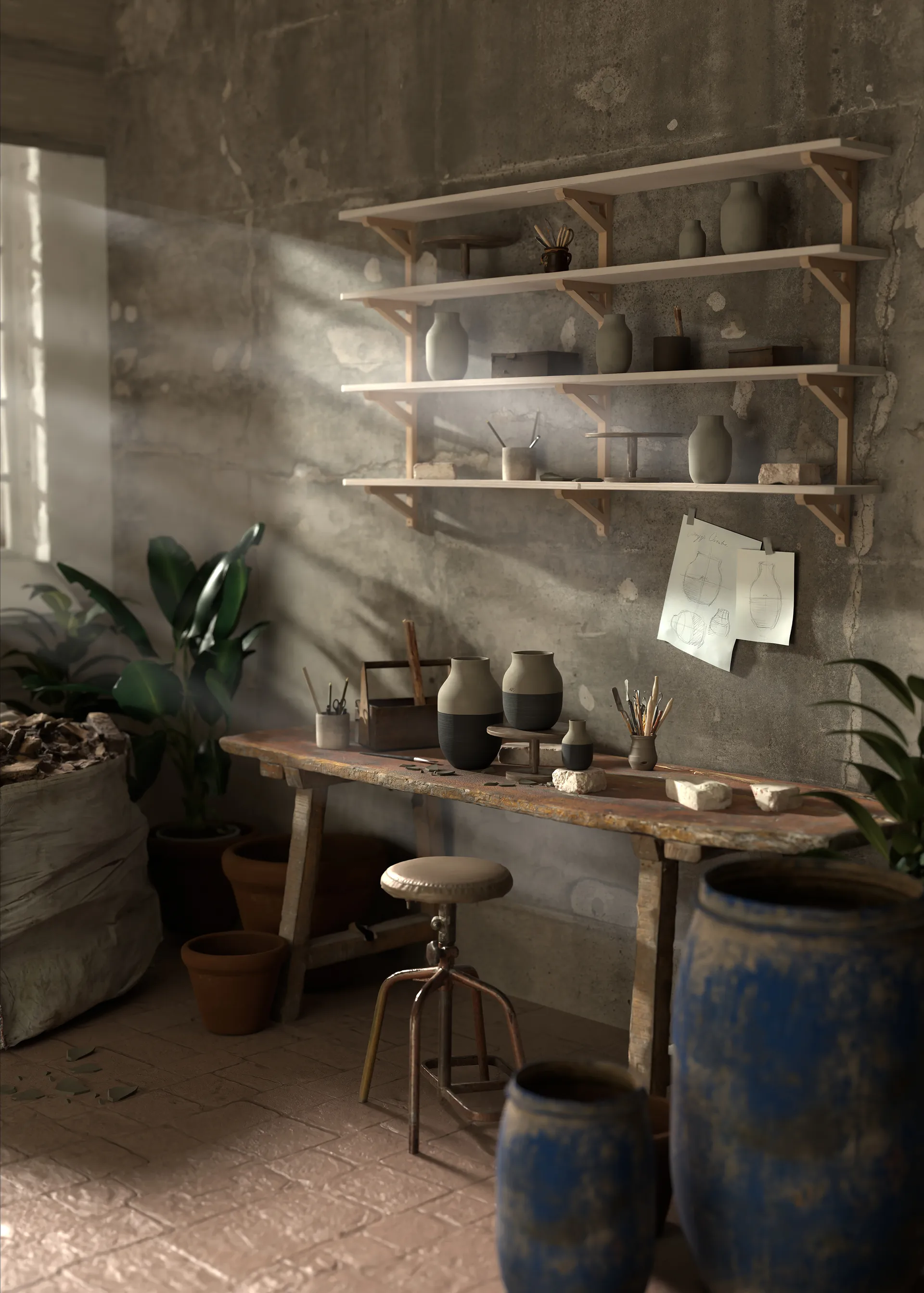 Omaggio Circulare Vaso H31 cm, Grigio antracite Kähler