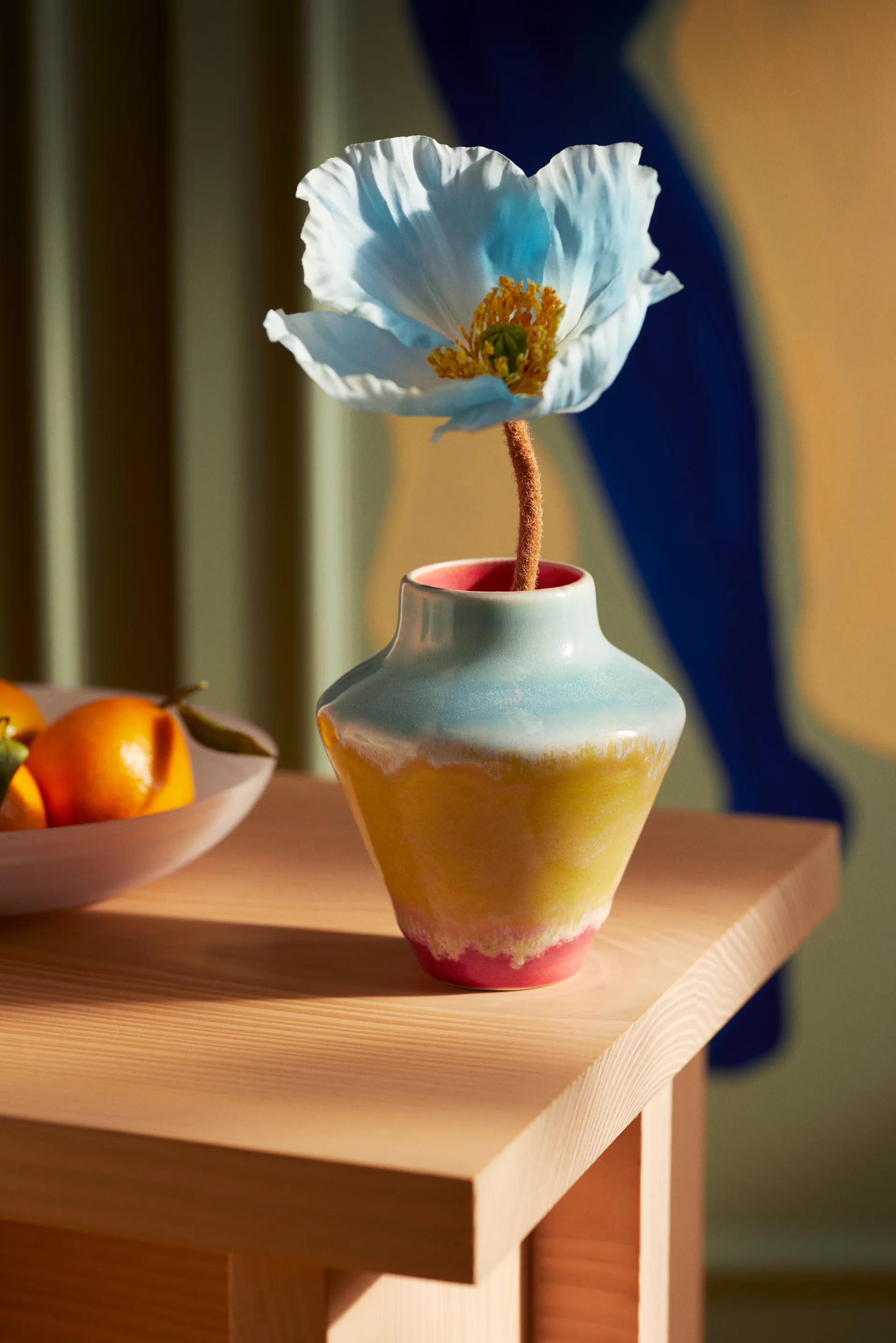 Poppery vaso 12 cm, Pink-mint-giallo Kähler