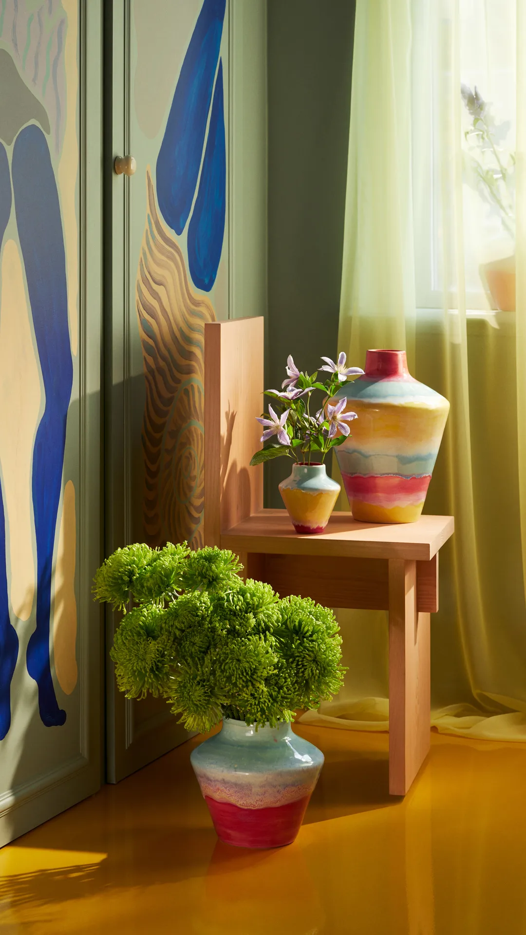 Poppery vaso 20,5 cm, Mint-pink Kähler