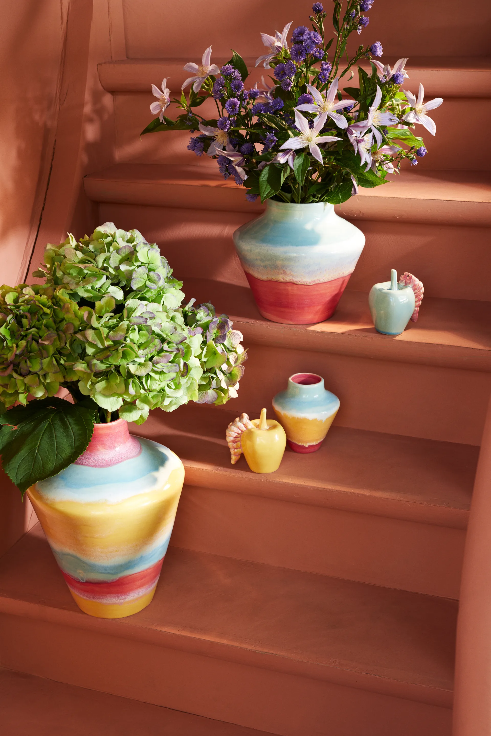 Poppery vaso 20,5 cm, Mint-pink Kähler