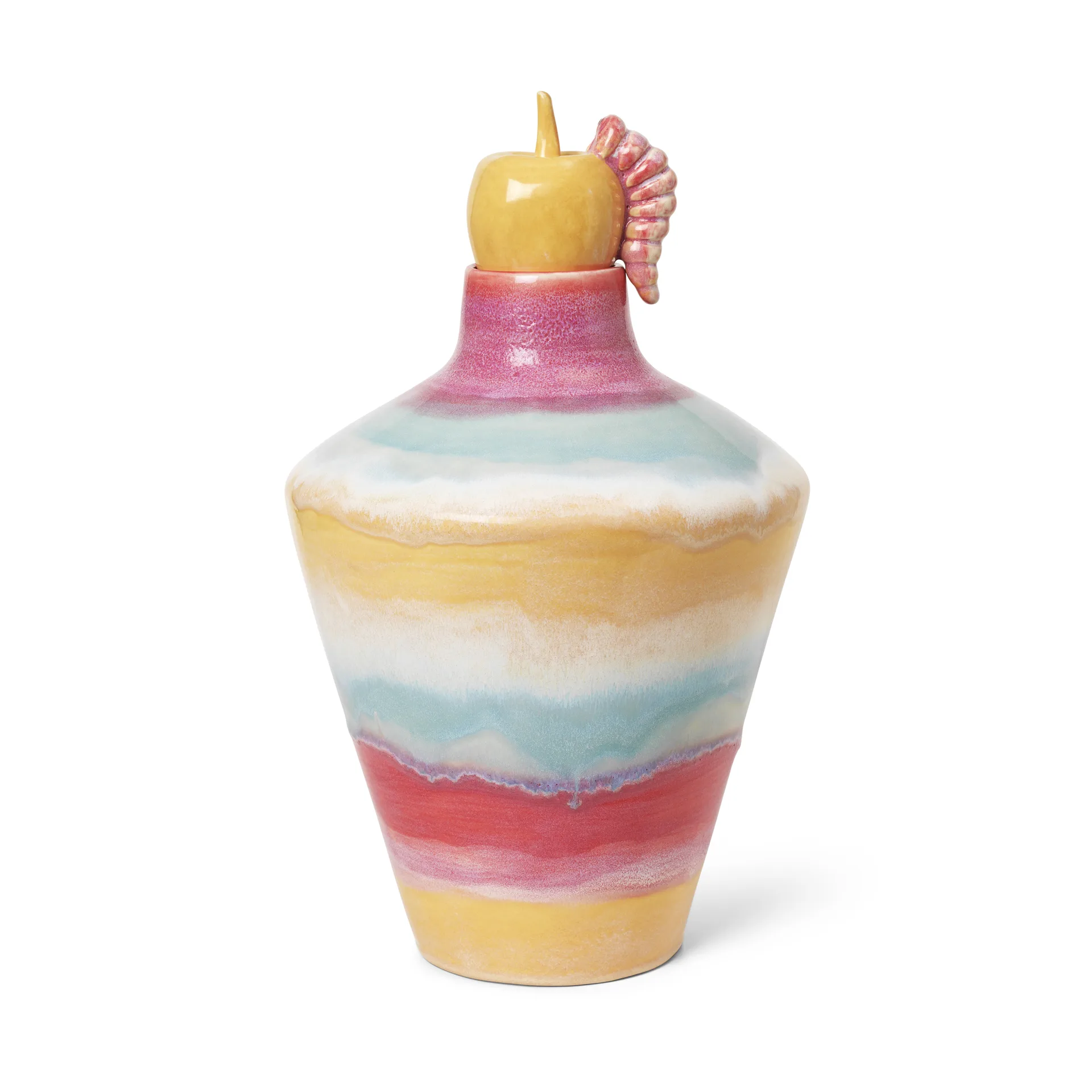 Poppery vaso con mela 32 cm, Pink-mint-giallo Kähler