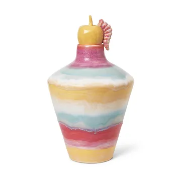 Poppery vaso con mela 32 cm - Pink-mint-giallo - Kähler